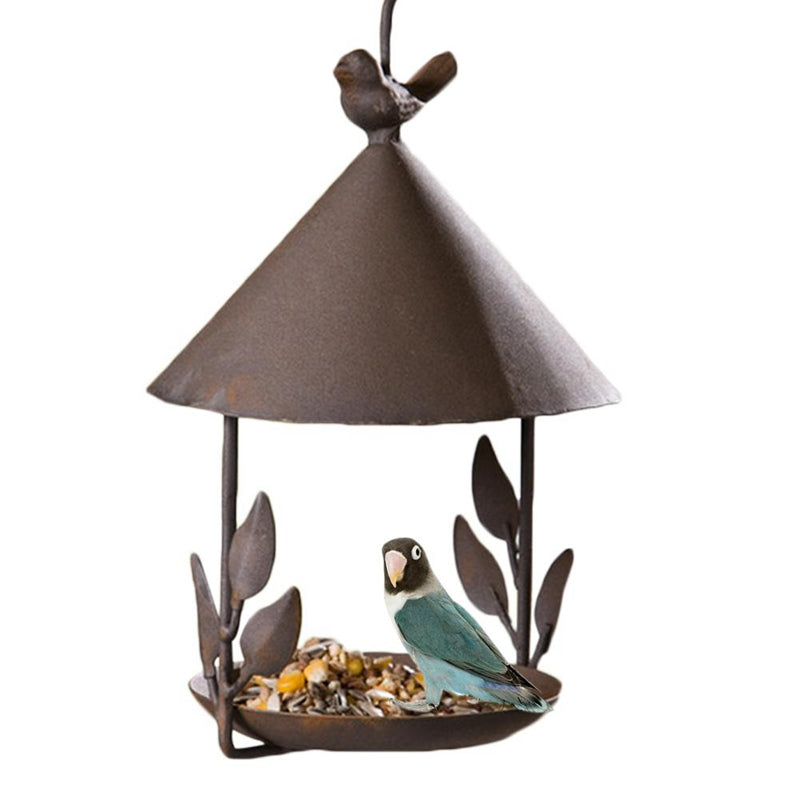 Vintage-Style Wrought Iron Bird Feeder
