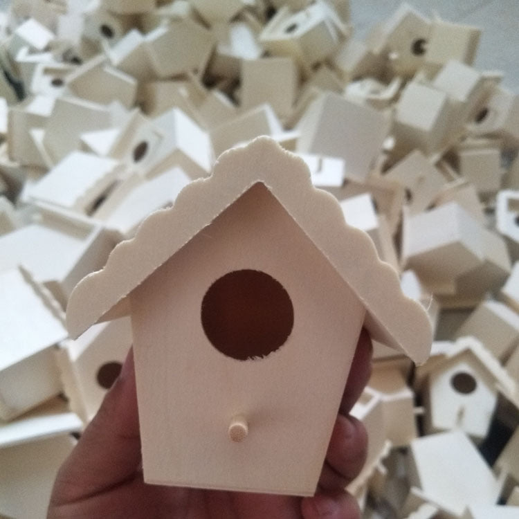 Handcrafted Wooden Bird Nest Ornament
