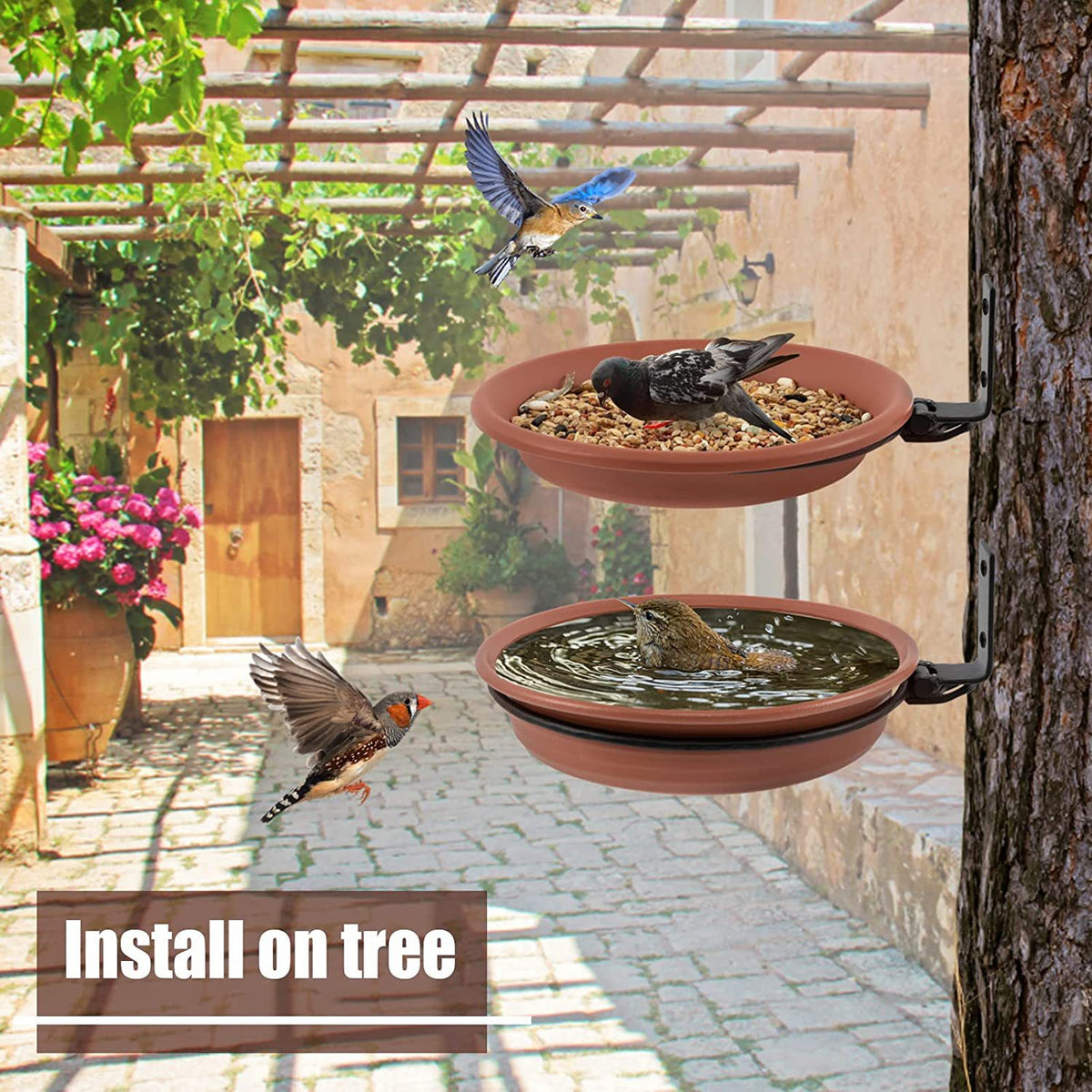 Tree-Mount Hummingbird Feeding Tray