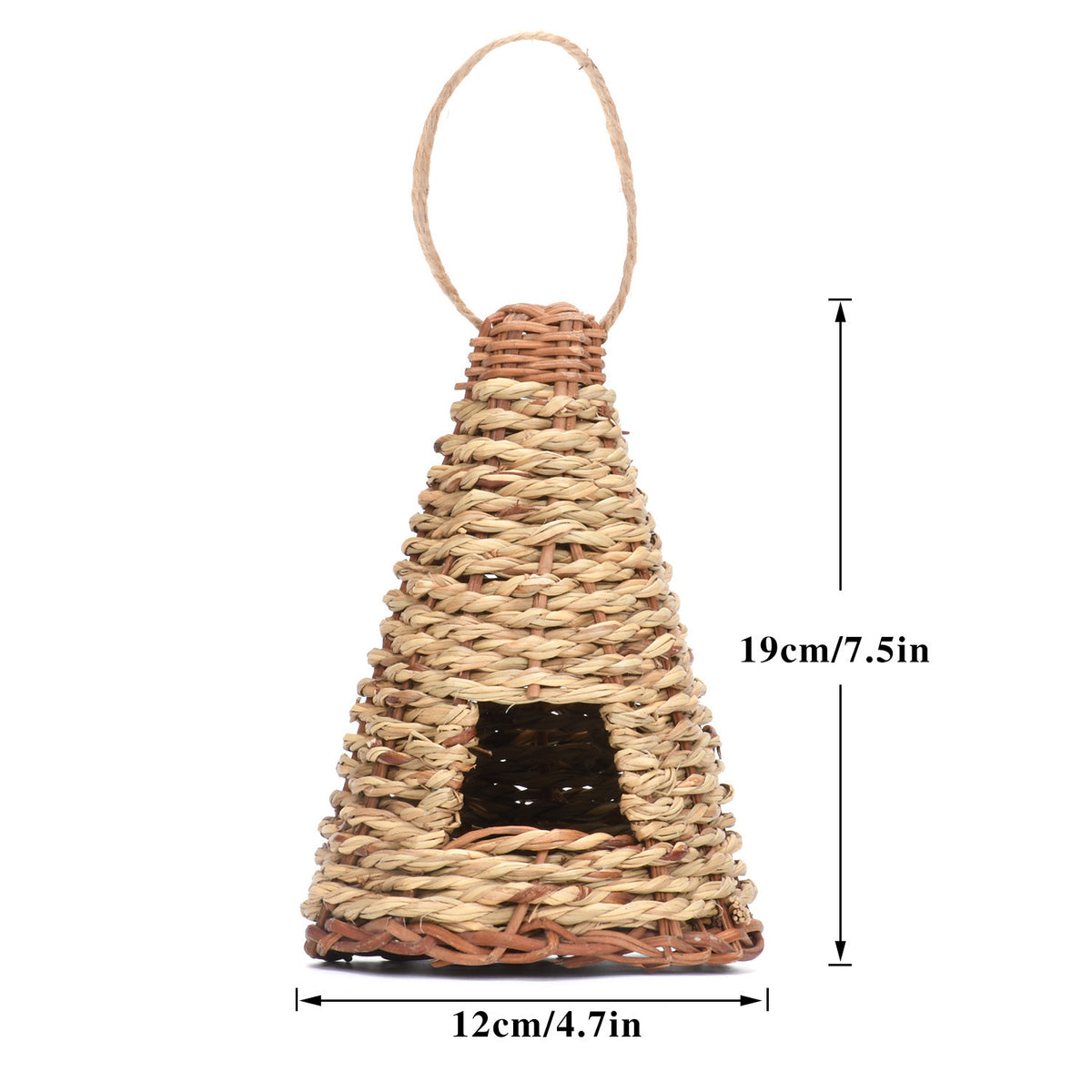 Woven Grass Bird Nest - Flat-Bottom Garden Nest
