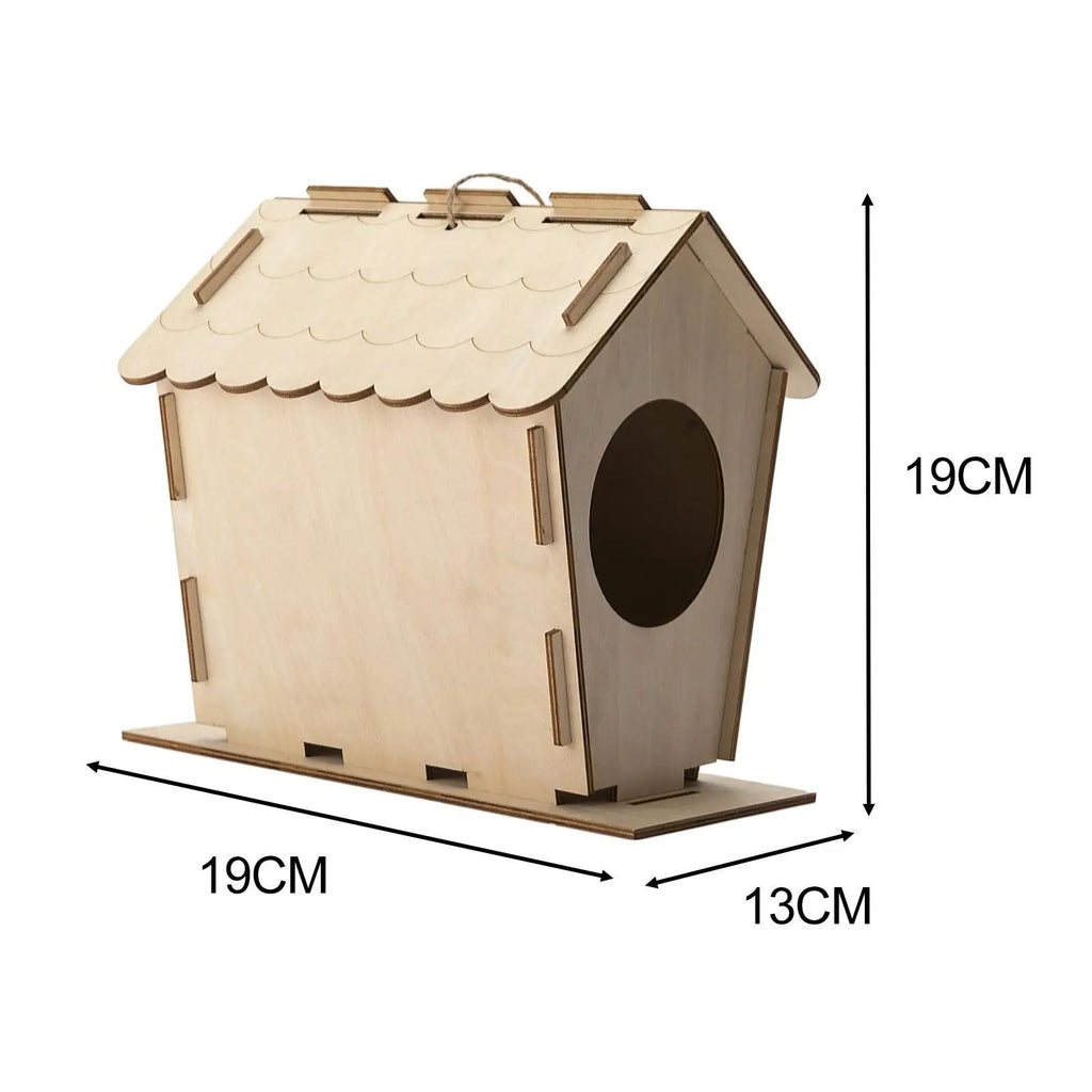 Unfinished Wooden Birdhouse Kit - Paint Your Own Nesting Box