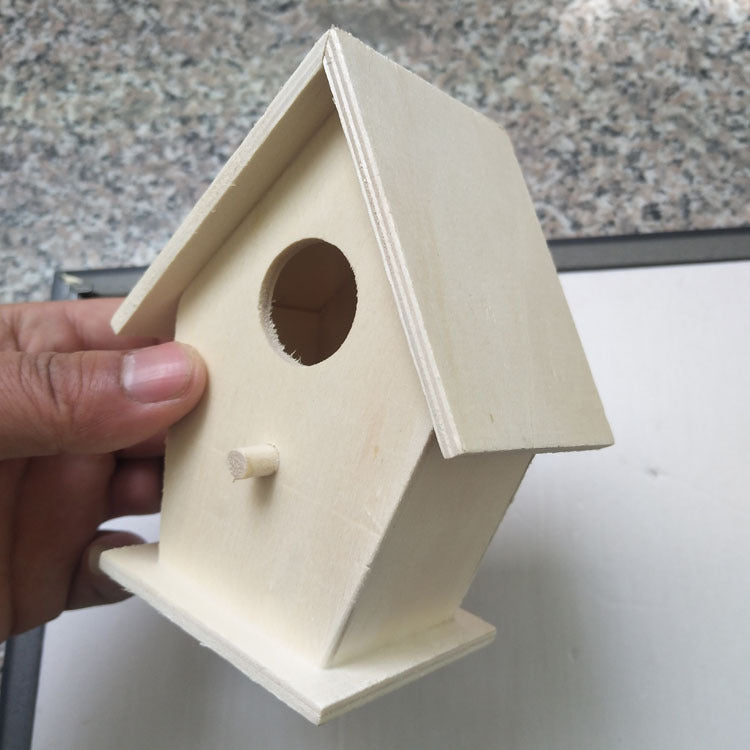 Handcrafted Wooden Bird Nest Ornament